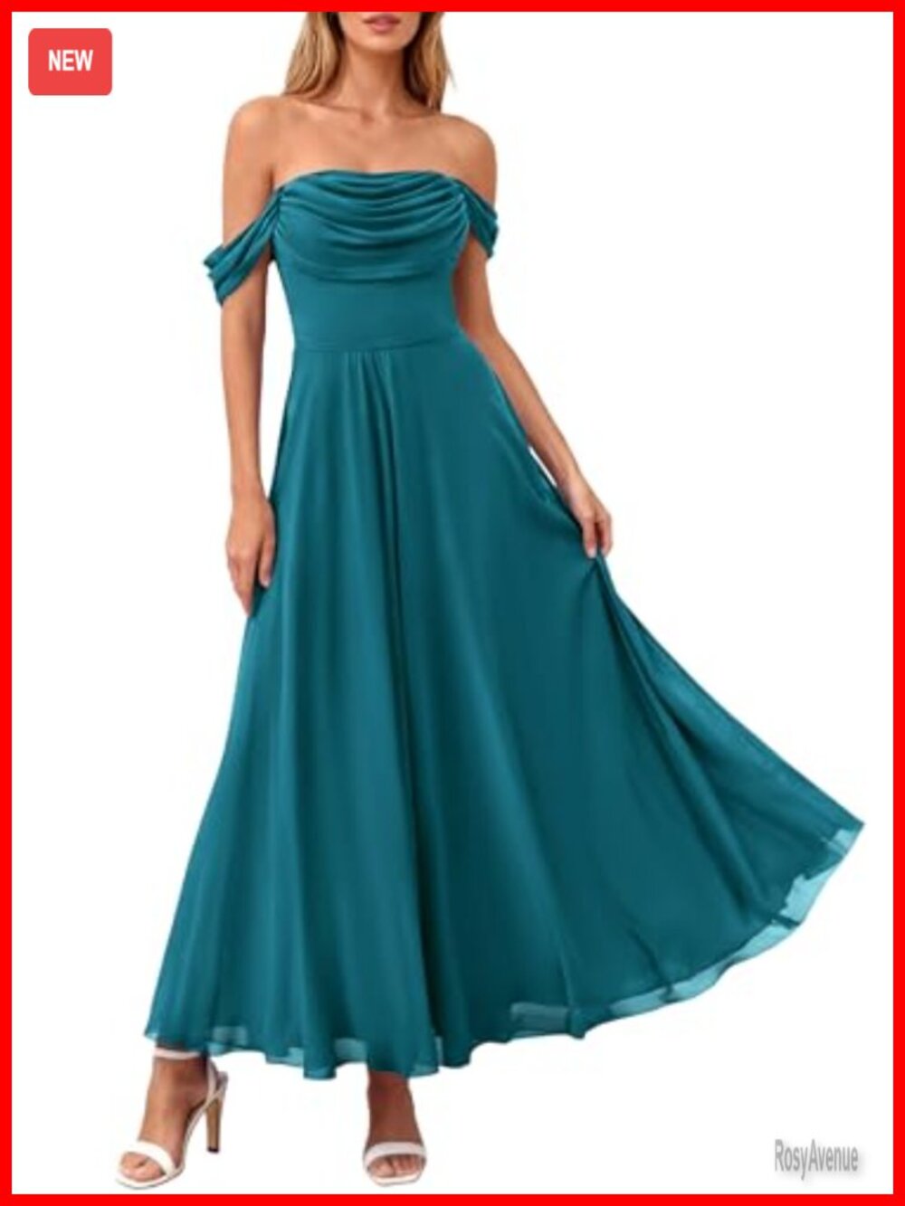 Off Shoulder Mesh Maxi Dress Ruched A-Line Backless Sleeveless Summer Cocktail